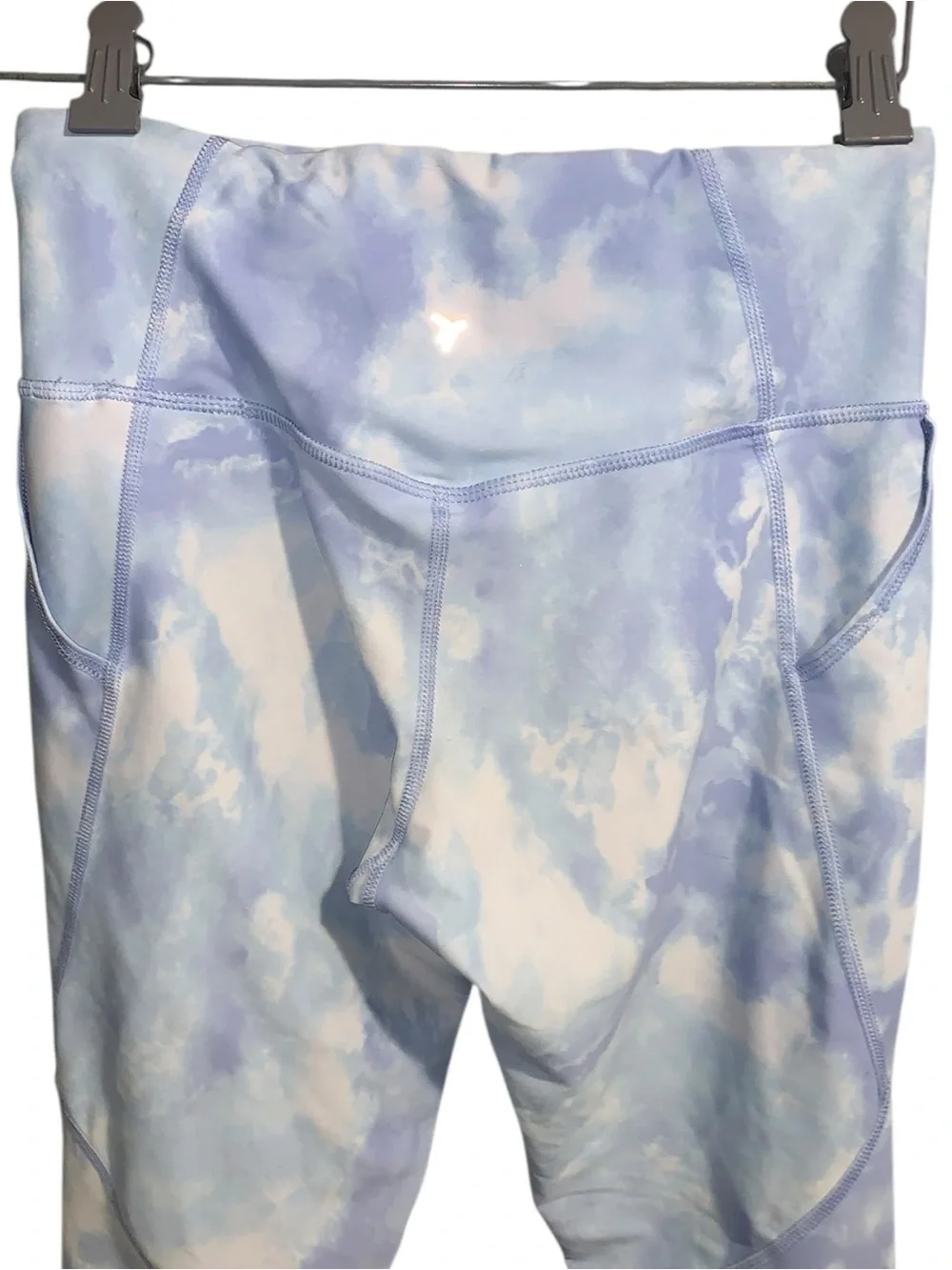 Old Navy Active Powersoft Light Blue Tie-Dye Leggings High Rise Go Dry